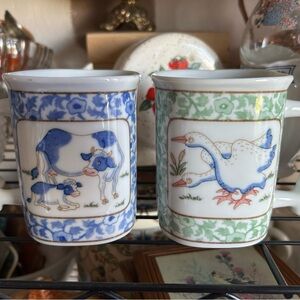 Vintage Hand painted Mugs